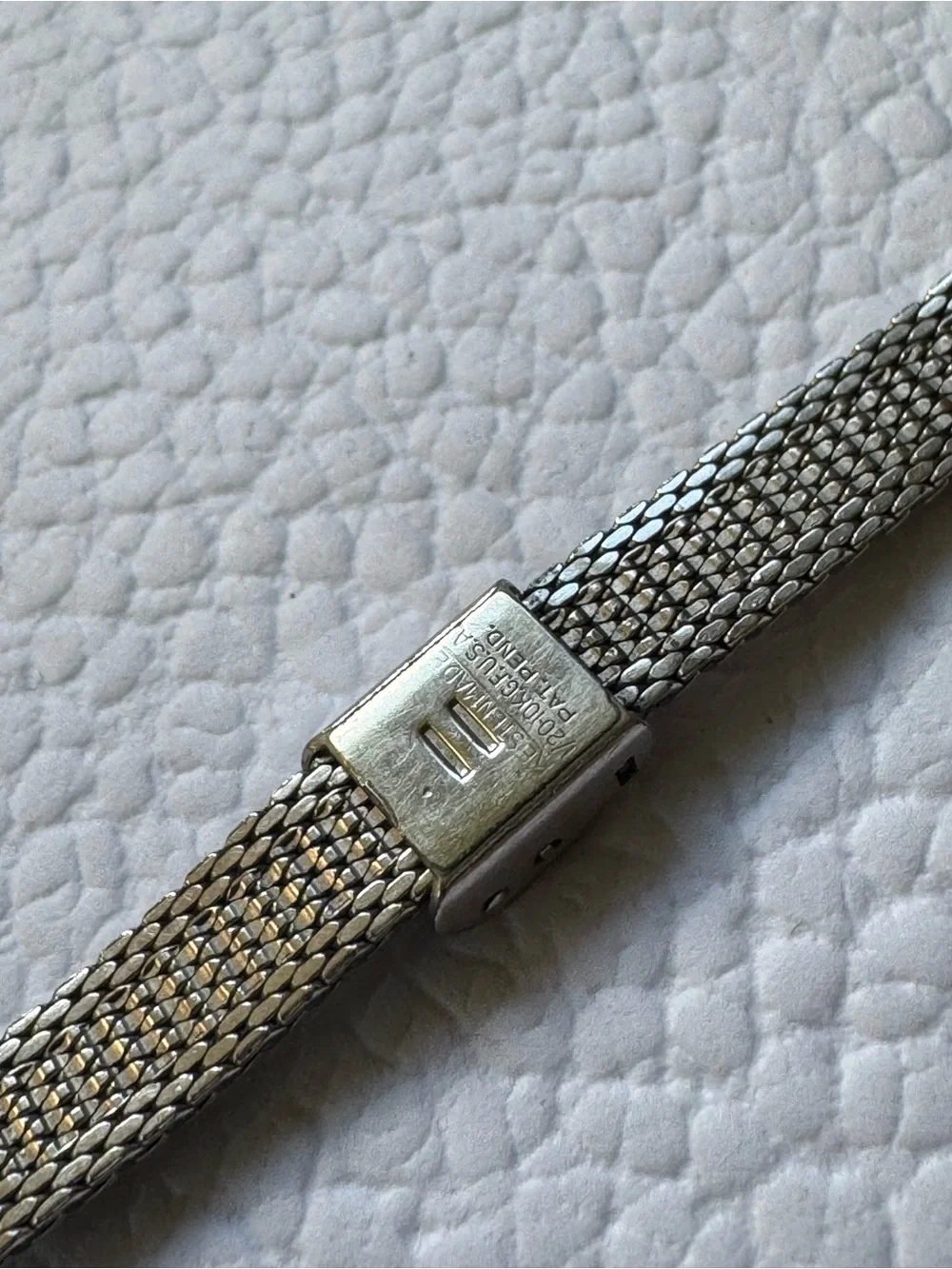Longines 1940’s 10K White Gold Filled Vintage Women’s Watch With Mesh band